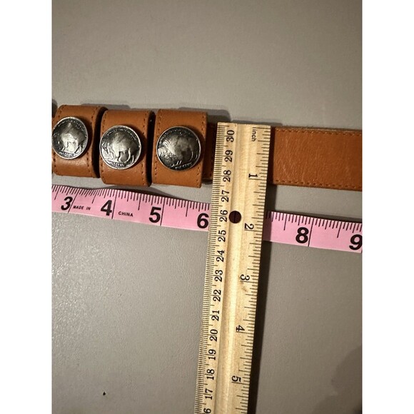 Cipriani Belt Womens Medium Brown Buffalo Nickels Brown Leather Country Unique main image 10